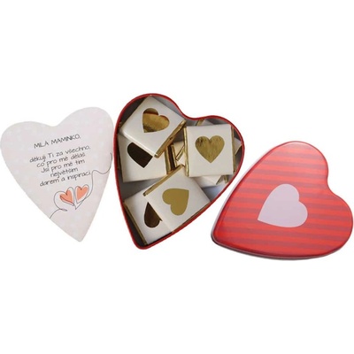 Bohemia Gifts Čokolády v plechové krabičce srdce pro maminku 55 g