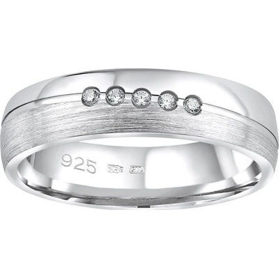 SILVEGO Snubní stříbrný prsten Presley pro ženy QRZLP012W