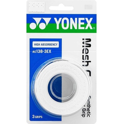 YONEX Грипове Yonex Mesh Grap (3 броя в кутия) - бял (AC138-3EX WH)