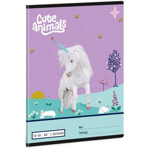 Ars Una Cute Animals Unicorn 25 (5448) A5 16-32 Тетрадка за 3. клас 53604484 (53604484)