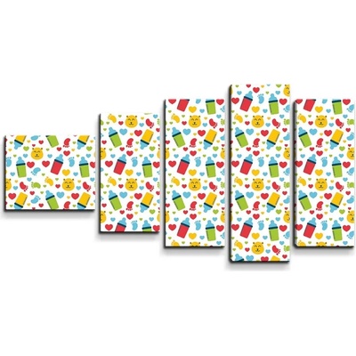 Sablio Obraz - 5-dílný Dětské obrázky - 100x60 cm