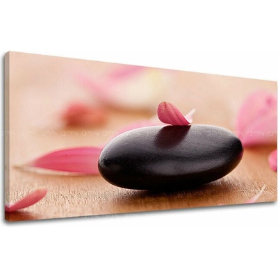 Obraz zen kameňa v ružových tónoch na plátne – Feng Shui - 30x60 cm