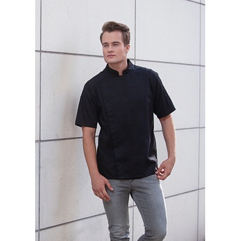 Karlowsky Готварска куртка с къс ръкав Chef Grey Modern-Touch от лека материя подходяща за горещи дни (JM29-01)