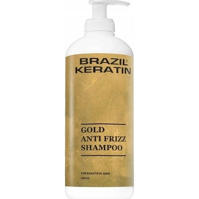 Brazil Keratin Gold Antifrizz hydratačný šampón so zlatom keratínom 500 ml