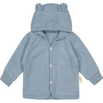 Bio Baby Бебешки суитшърт с ушички Bio Baby - 56 сm, 1-2 месеца, синьо фроте (97222324)
