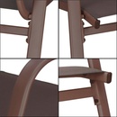 Zahradní židle a křesla Set 4x Zahradní křeslo SPRINGOS MONZA GF0073 hnědé