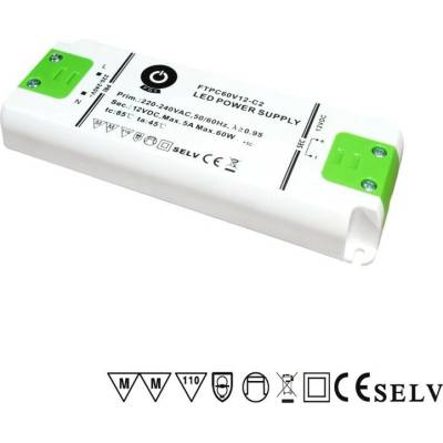 POS POWER Zdroj POS FTPC60V12-C2, 12V 5A 60W IN-EU