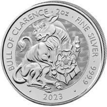 Royal Mint Stříbrná mince The Bull of Clarence Tudor Beasts 2023 2 oz