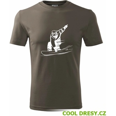 Tričko snowboardista dárek pro snowboardistu Tričko snowboard army