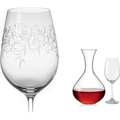 Crystalex Set na víno Viola Romantic 1. 1+ 6 x 500 ml