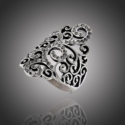 Éternelle Vintage prsten Vincento P1019 57 Černá