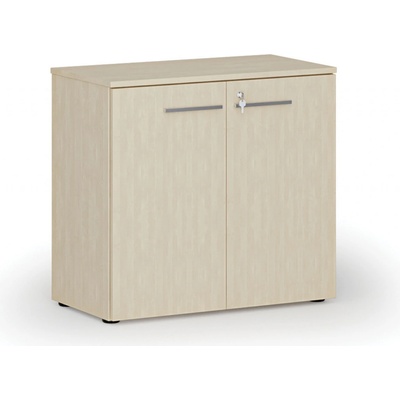 Primo Kancelářská skříň s dveřmi WOOD, 740 x 800 x 420 mm, bříza – Zbozi.Blesk.cz