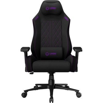 LORGAR CHA41, Ergonomic Gaming Chair Advanced, premium anti-stain fabric, Black/purple (LRG-CHA41-BK-PR)