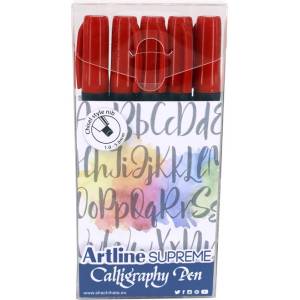 Artline Supreme Калиграфски писец 5 - комплект червен (EPF-240/5W/3)