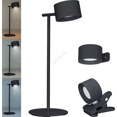 Solight WO68-B-LED 3в1 акумулаторна лампа LED/4W/2000mAh 3000/4000/6500K черна (SL1575)