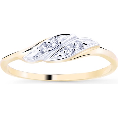 Cutie Jewellery gold Designově dámský prsten Z8021 ze zlata se zirkony Žlutá