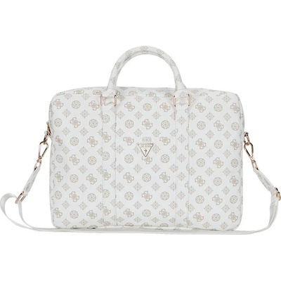Guess Bag 4G Peony Front Pocket Zipper Triangle Logo 16" white GUCB16PGPOSGNH