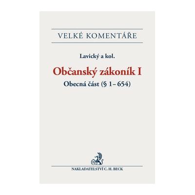 Občanský zákoník I. Obecná část - § 1-654. Komentář