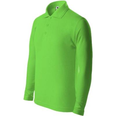 MALFINI PIQUE POLO LS 241 dětská s dlouhým rukávem jablíčkově zelená