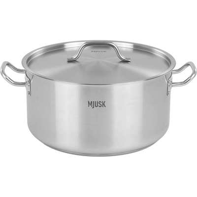 MJUSK Nízký hrnec o objemu 18,3 l a průměru 360 mm s víkem z nerezové oceli 23618