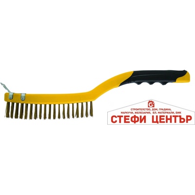 Top Master Pro Четка телена 3 реда месинг със стъргало 350mm Topmaster Professional (390803)