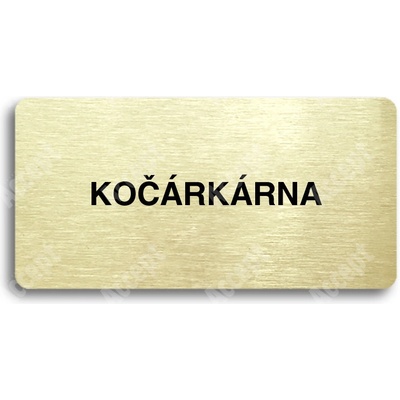 ACCEPT Piktogram KOČÁRKÁRNA - zlatá tabulka - černý tisk bez rámečku