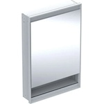 Geberit ONE - Огледален шкаф с LED осветление, 60x90x15 см, панти отляво, с ниша, вграден, бял 505.820. 00.2 (505.820.00.2)