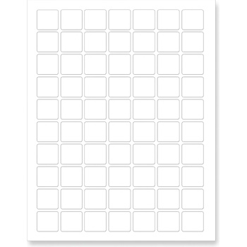 CDRmarket Самозалепващи етикети 25 x 25 mm, 70 етикети, A4, 100 листа (R0ECO.2525)