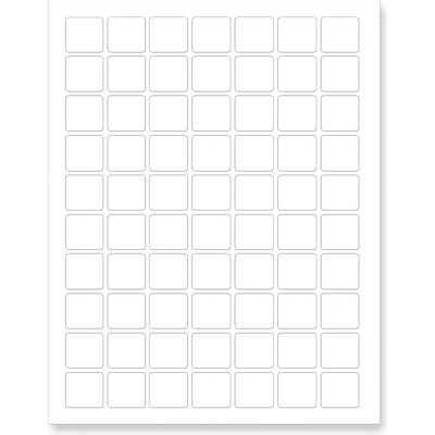 CDRmarket Самозалепващи етикети 25 x 25 mm, 70 етикети, A4, 100 листа (R0ECO.2525)