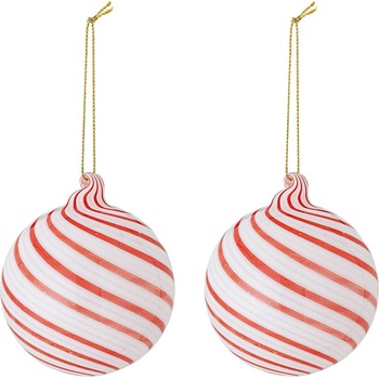 Bloomingville Стъклени коледни топки в комплект от 2 бр. ø 8 cm Zwirl - Bloomingville (82061890)