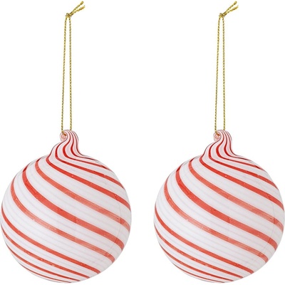 Bloomingville Стъклени коледни топки в комплект от 2 бр. ø 8 cm Zwirl - Bloomingville (82061890)