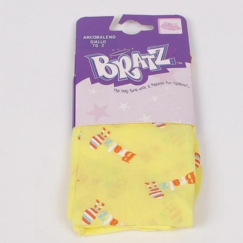 Image 1 of Детски чорапогащник в жълто с апликация надпис