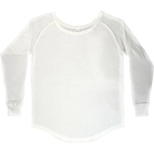 Tričko s dlouhými rukávy Loose Fit Bílá