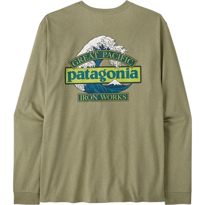 Patagonia Мъжка блуза с дълъг ръкав Patagonia L/S Great Waves Responsibili-Tee Longsleeve - Gumtree Green (216-8007-0114)