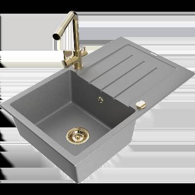 Bruno гранитна кухненска мивка с 1 корито с отцедник и кухненски (6513-71-671600-50)