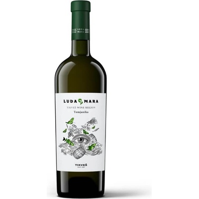 Тиквеш Luda Mara Temjanika - бяло вино 750ml