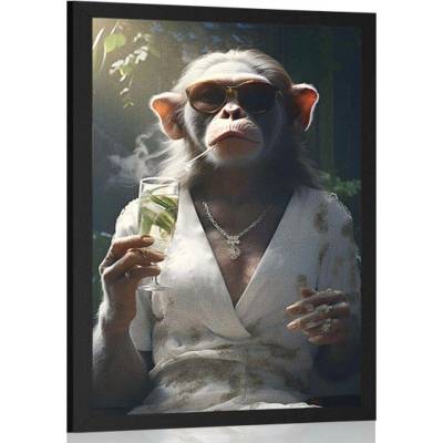 Plakát zvířecí gangster opice - 40x60 no frame