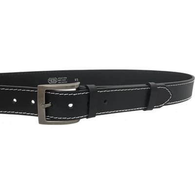 Belts 501-60-1PR-B kožený pásek černý