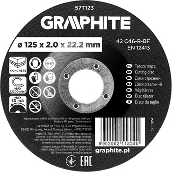 Graphite Řezný kotouč 125 x 2,0 mm 42 C46-R-BF