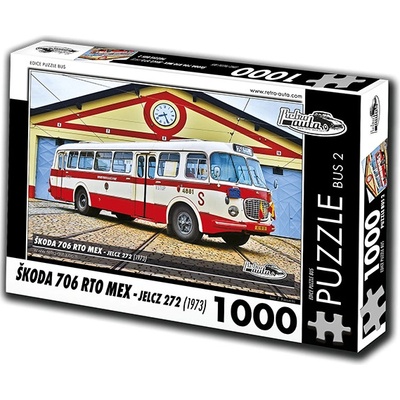 Retro-auta Škoda 706 RTO MEX — Jelcz 272 1973 1000 dílků