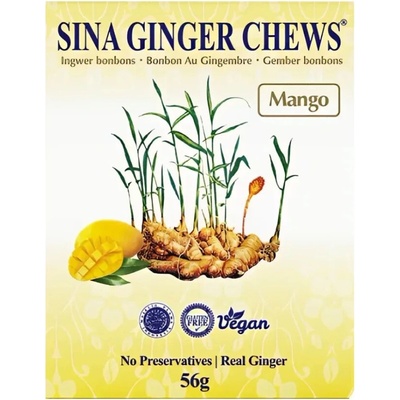 Sina Ginger Mango Žuvacie Zázvorové Cukríky 56 g