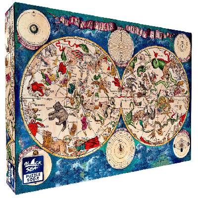 Пъзел Black Sea от 500 части - Небесна карта, 1670 г. , Фредерик де Вит (TYPZ0011973N)