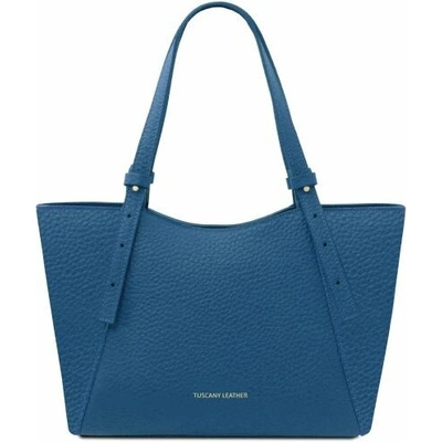 Tuscany Leather Kožená shopper kabelka Libra Denim