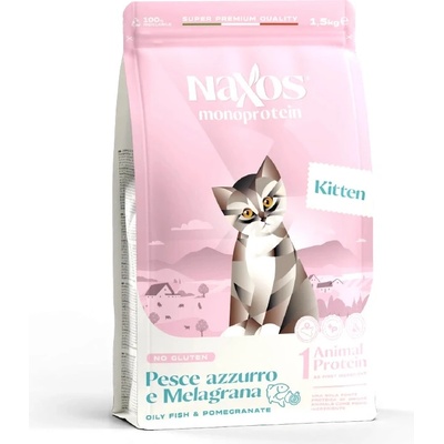 NAXOS CAT KITTEN ryba s granátovým jablkom 1,5 kg