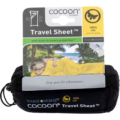 Cocoon Cocoon Insect Shield чаршафи за пътуване, 218 x 90 cm 100% коприна rhino (IST63)