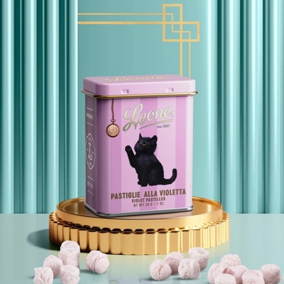 Leone 1857 Teneri Cuccioli Violetta Pastilky s příchutí fialek 30 g
