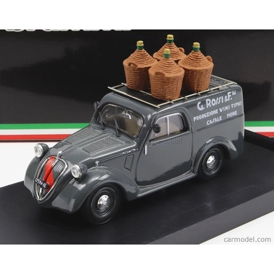 Brumm Fiat 500b Dodávka Produzione Vini Tipici G.rossi E Figli 1941 1:43 šedá