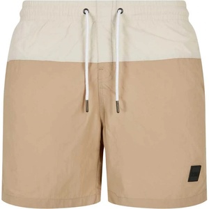 Urban Classics Бански гащета Urban classics Block swimming shorts - Beige (Union Beige / Soft Sea Grass)