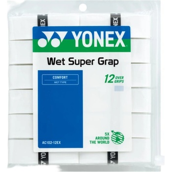 YONEX Грипове Yonex WET SUPER GRAP White - 12 броя (AC102-12 WH)