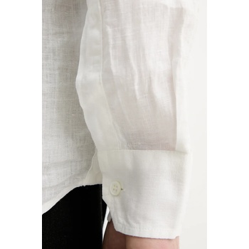Barena venezia Ленена риза BARENA VENEZIA Camicia Mola мъжка в бяло със стандартна кройка с класическа яка CAU5077.3007 (CAU5077.3007)